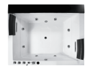 71 inch acrylic double massage bathtub white