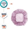 Disposable PP Caps 21". Pack of 100 Pink Polypropylene Hair Caps. Pink Polypropylene Head Covers; Lightweight; Breathable Nonwoven Fabric Elastic Caps