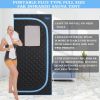 Portable Plus Type Full Size Far Infrared Sauna tent. Spa; Detox ; Therapy and Relaxation at home.Larger Space; Stainless Steel Pipes Connector Easy t