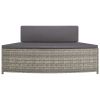Spa Benches with Cushions 2 pcs Gray Poly Rattan