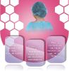 Disposable Hair Caps 24". Pack of 100 Blue Bouffant Caps Polypropylene Disposable Hair Net Fabric Elastic Bands; Medical Hair Nets for Tattoo; Food; S