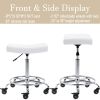 CoVibrant Wide Rolling Stool with Locking Wheels Footrest Adjustable Height Swivel for Salon Kitchen
