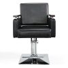 Hydraulic Barber Chair, Heavy-Duty Styling Chair with 360 Degree Rotation for Barber Shop, Beauty Salon, Spa, Tattoo Shop, Black XH