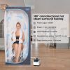 Full Size Portable Black Steam Sauna tentâ€“Personal Home Spa;  with Steam Generator;  Remote Control;  Foldable Chair;  Timer and PVC Pipe Connector Ea