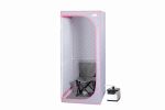 Full Size Portable Grey Steam Sauna tentâ€“Personal Home Spa;  with Steam Generator;  Remote Control;  Foldable Chair;  Timer and PVC Pipe Connector Eas