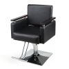 Hydraulic Barber Chair, Heavy-Duty Styling Chair with 360 Degree Rotation for Barber Shop, Beauty Salon, Spa, Tattoo Shop, Black XH