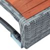 Spa Step Gray Poly Rattan 36.2"x17.7"x9.8"