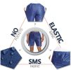 Disposable Exam Shorts in Bulk. Pack of 50 Adult SMS 35 GSM Shorts X-Large. Dark Blue Boxers with 1" Wide Elastic Waist. Non-sterile Breathable Unisex
