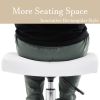 CoVibrant Wide Rolling Stool with Locking Wheels Footrest Adjustable Height Swivel for Salon Kitchen