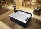 71 inch acrylic double massage bathtub white